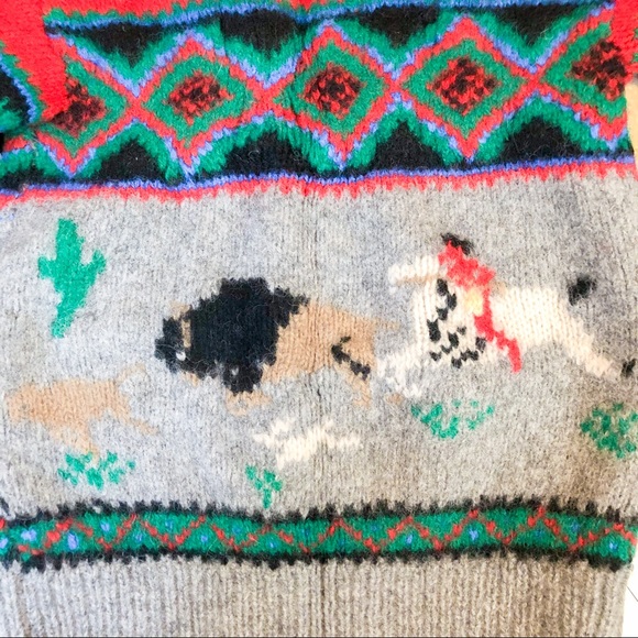 Vintage Native American Knit Wool Sweater - Picture 8 of 9